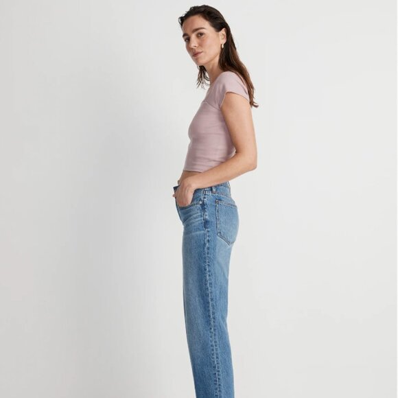 Madwell - Supima® Rib Square-Neck Tee - Warm Thistle - M - Picture 2 of 6